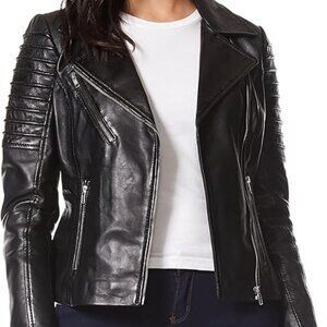Trouve Black Leather moto jacket